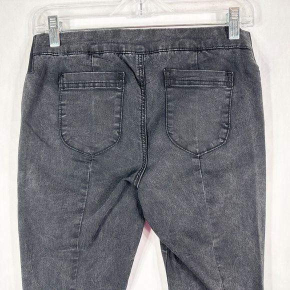 ASOS Size 4 Jeans Black Skinny Pull On‎ Elastic Waist Pockets Denim Womens 1018 - Picture 5 of 9